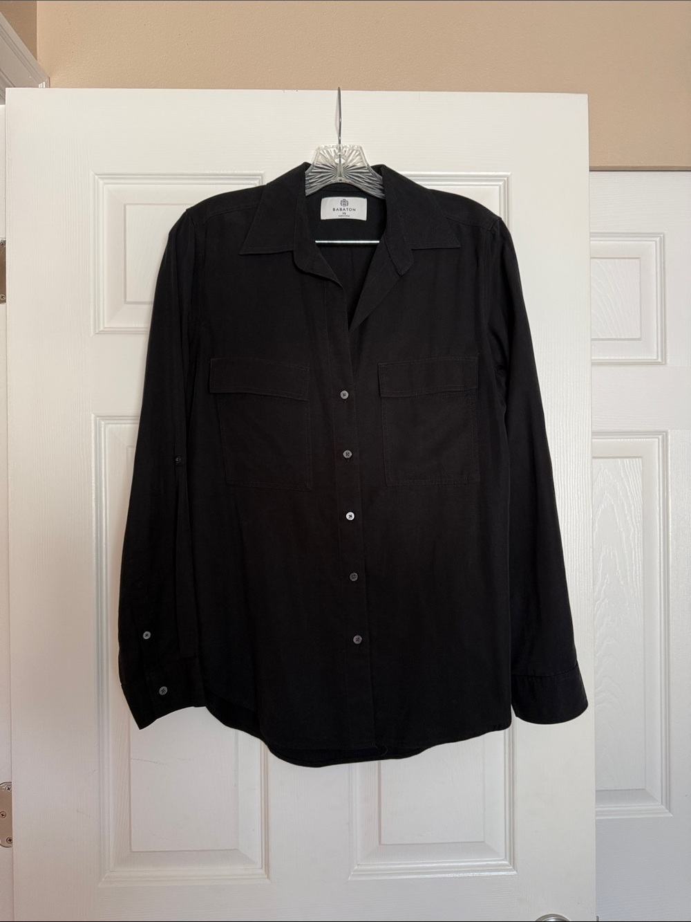 Aritzia Babaton Black Utility Button Down XS